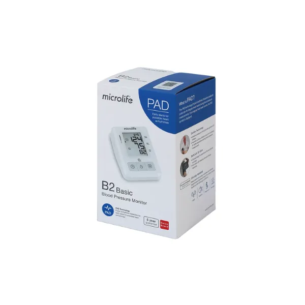 Máy đo huyết áp bắp tay Microlife B2 Basic thế hệ mới cho độ chính xác cao, dễ sử dụng