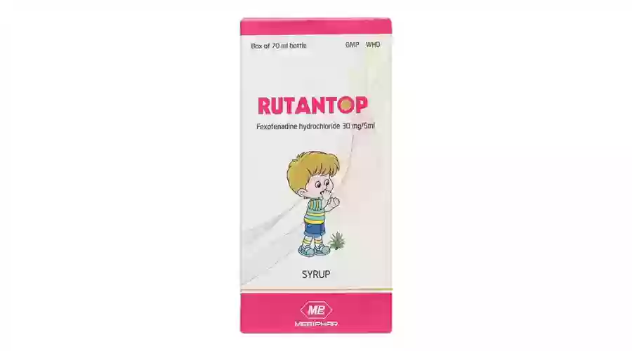 Siro Rutantop Mebiphar điều trị triệu chứng viêm mũi dị ứng, mày đay (70ml)