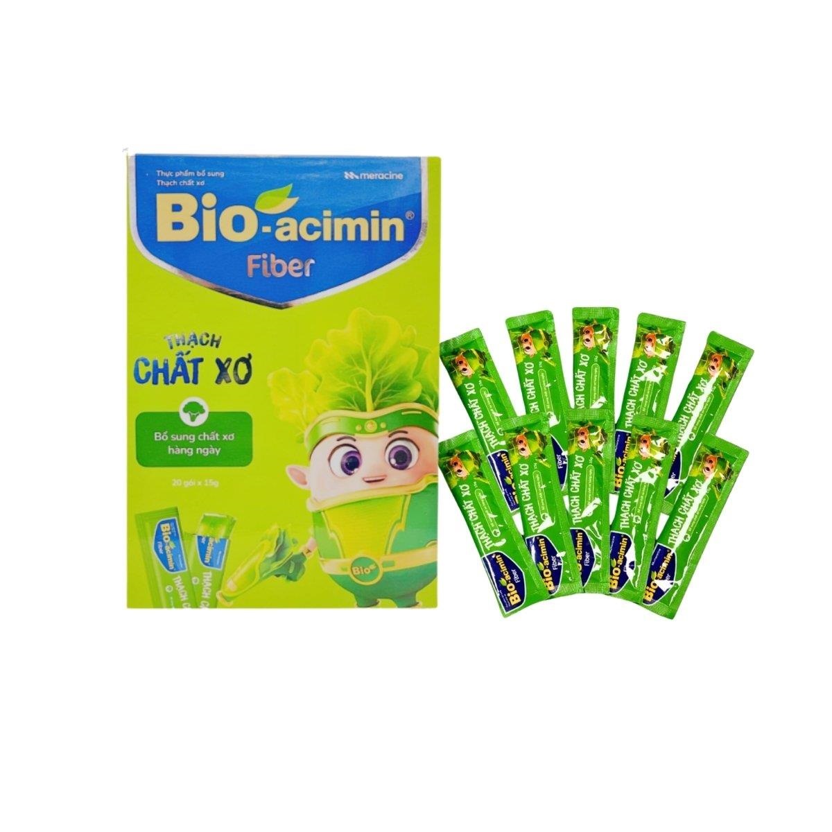 Thạch Chất Xơ Bio-acimin Fiber bổ sung chất xơ, cải thiện và phòng ngừa táo bón (Hộp 20 gói)