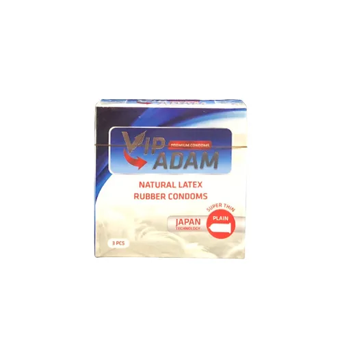 Bao cao su Vip Adam Plain (siêu mỏng, xanh) hộp 3 cái
