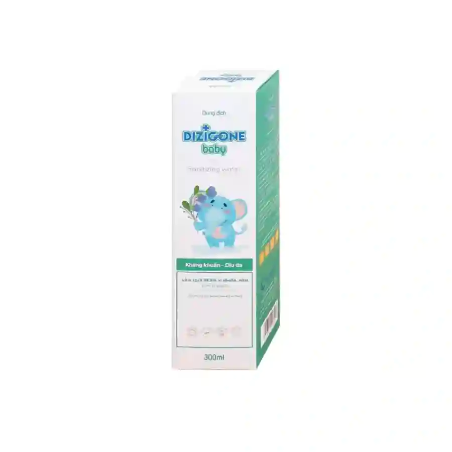 Dung dịch Dizigone Baby Sanitizing Water Terrapharm giúp làm sạch, kháng khuẩn, làm dịu da (300ml)