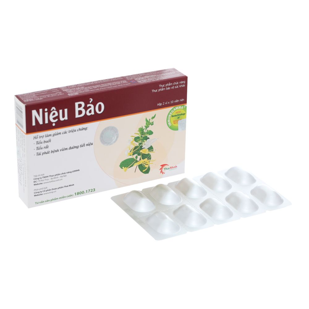 Viên uống Niệu Bảo tăng cường giải độc, lợi tiểu (2 vỉ x 10 viên)