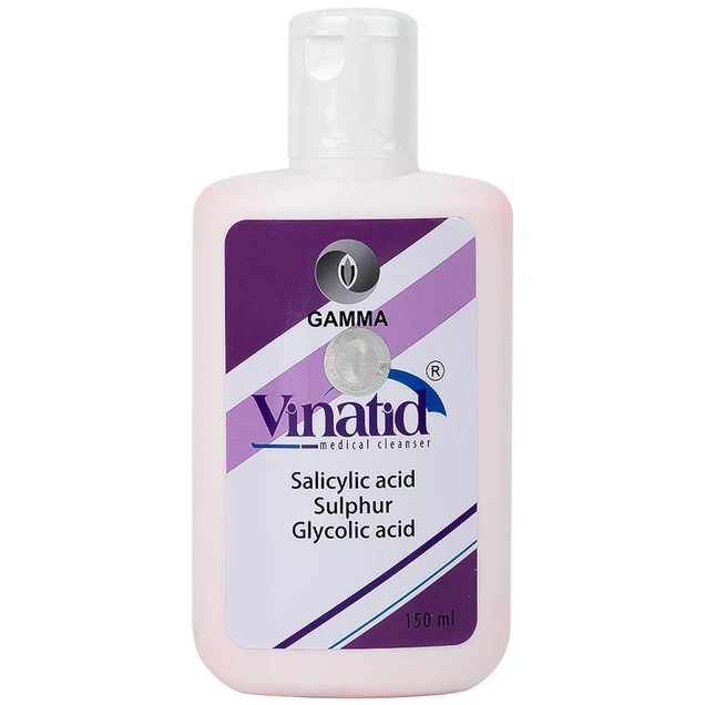 Dung dịch sát khuẩn da Vinatid Medical Cleanser Gamma diệt khuẩn, ngăn ngừa nhiễm khuẩn, bảo vệ da an toàn (150ml)