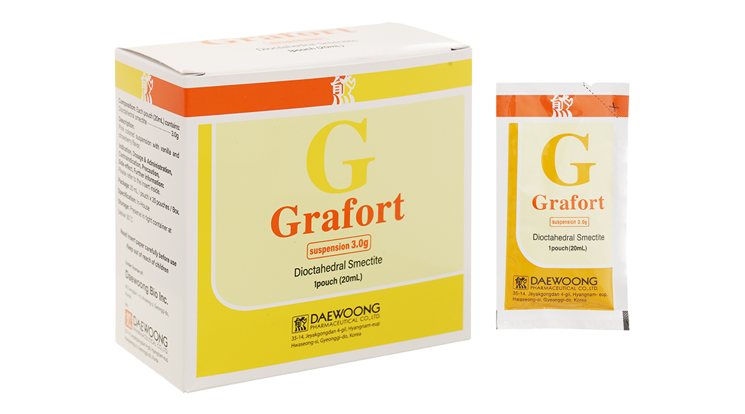 Hỗn dịch uống Grafort 3g trị trào ngược dạ dày, thực quản