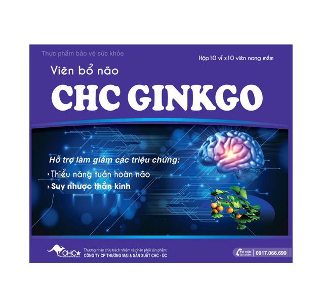 Viên bổ não CHC Ginkgo  Tăng cường tuần hoàn não