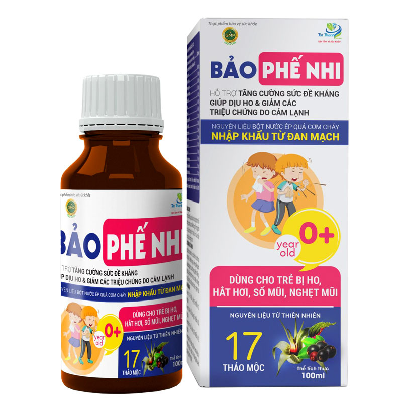 Siro ho 3in1 Bảo Phế Nhi - Giảm ho, Giải cảm, Tăng đề kháng