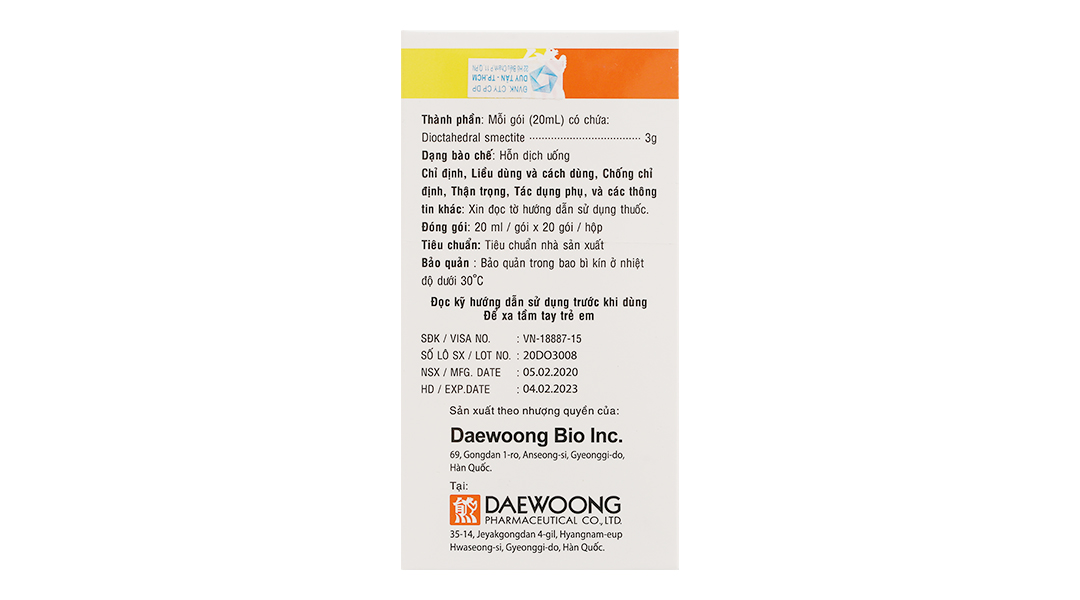 Hỗn dịch uống Grafort 3g trị trào ngược dạ dày, thực quản
